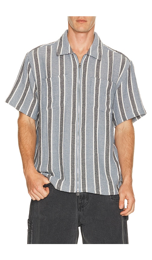 Brixton The Dexter Textured Stripe Short Sleeve Shirt