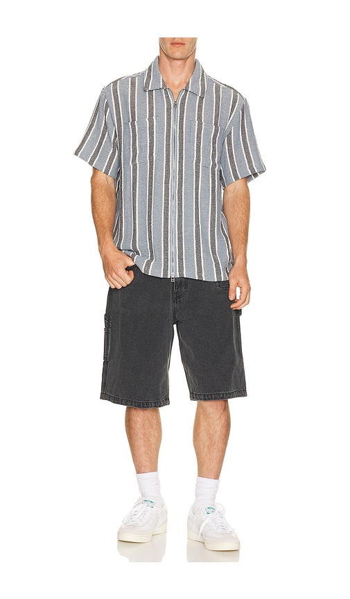 Brixton The Dexter Textured Stripe Short Sleeve Shirt | Thumbnail 3 Brixton The Dexter Textured Stripe Short Sleeve Shirt | Thumbnail 3
