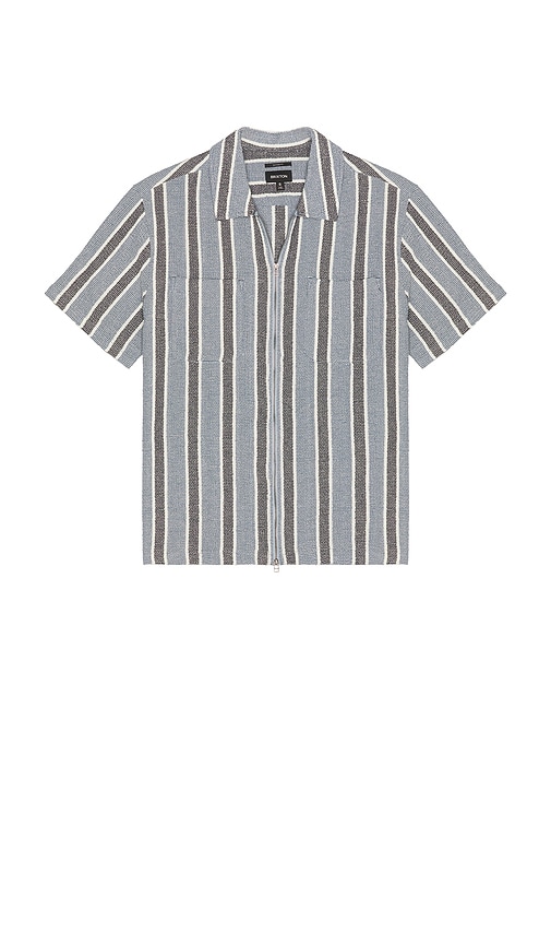Brixton The Dexter Textured Stripe Short Sleeve Shirt | Thumbnail 4 Brixton The Dexter Textured Stripe Short Sleeve Shirt | Thumbnail 4