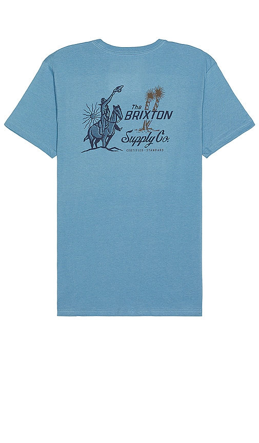 Brixton Austin Short Sleeve Tailored Tee In Blue