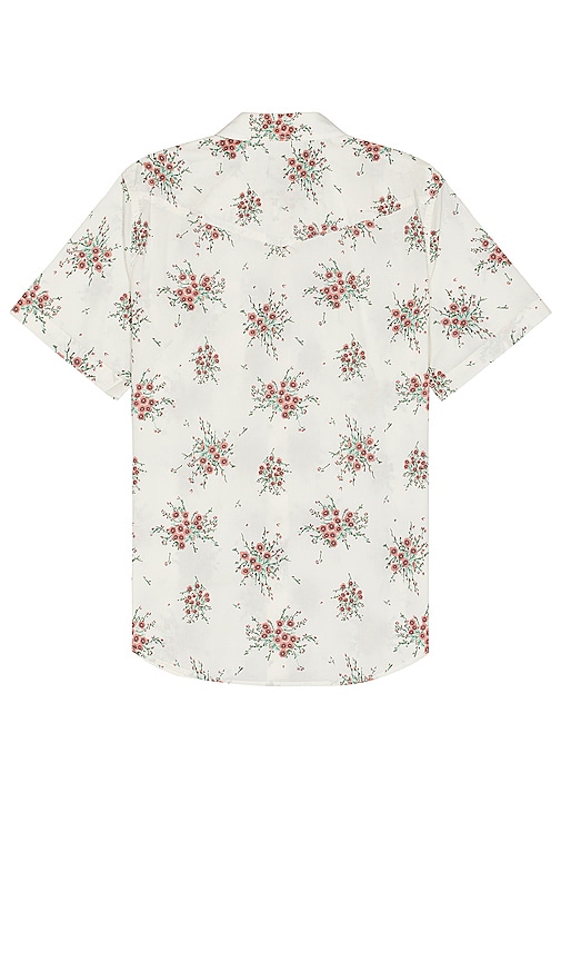 Shop Brixton Wayne Short Sleeve Shirt In Off White Wild Floral