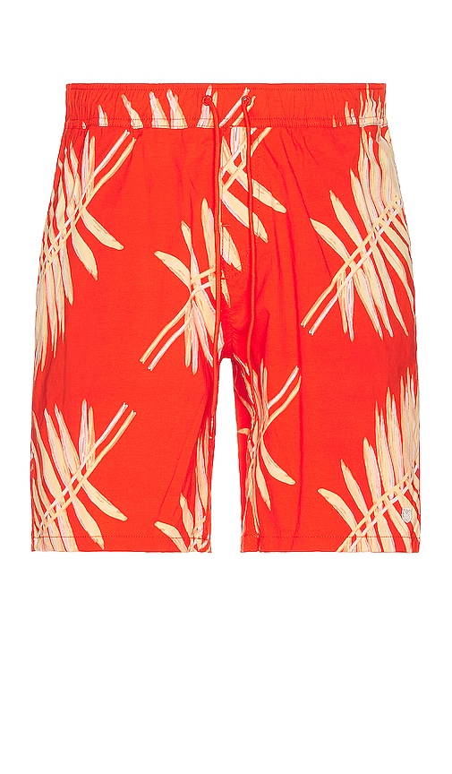 Brixton Voyage Shorts In Aloha Red