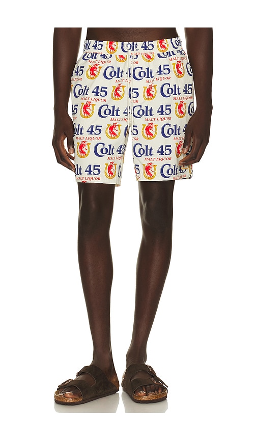 Brixton X Colt 45 7 Everyday Stretch Hybrid Short In White