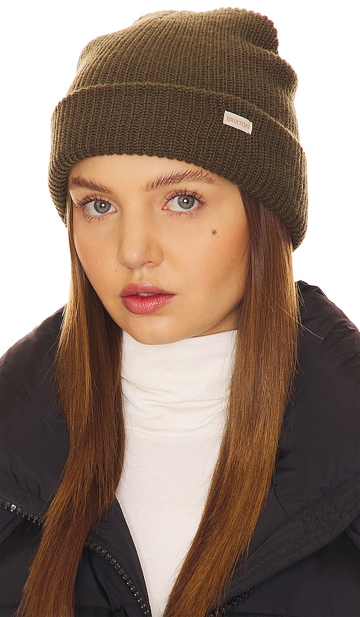 Brixton Alpha Womens Beanie In Military Olive