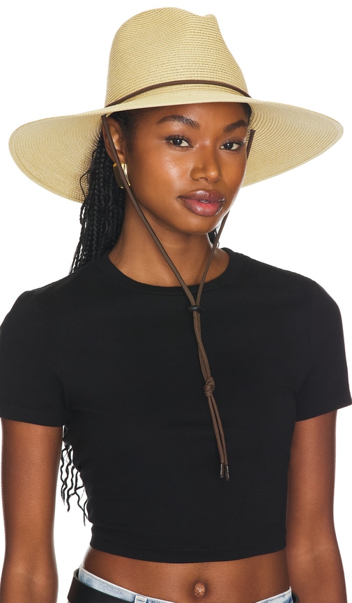Brixton Mitch Packable Sun Hat In Tan