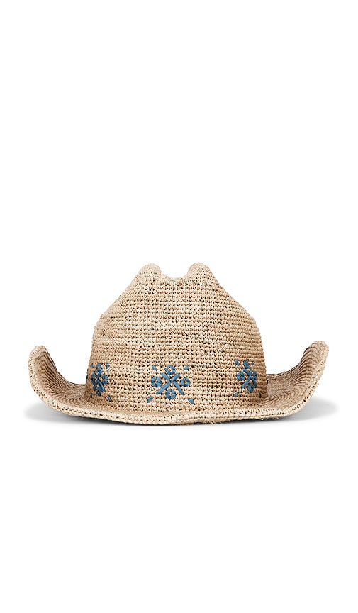 Brixton Odessa Straw Packable Cowboy Hat