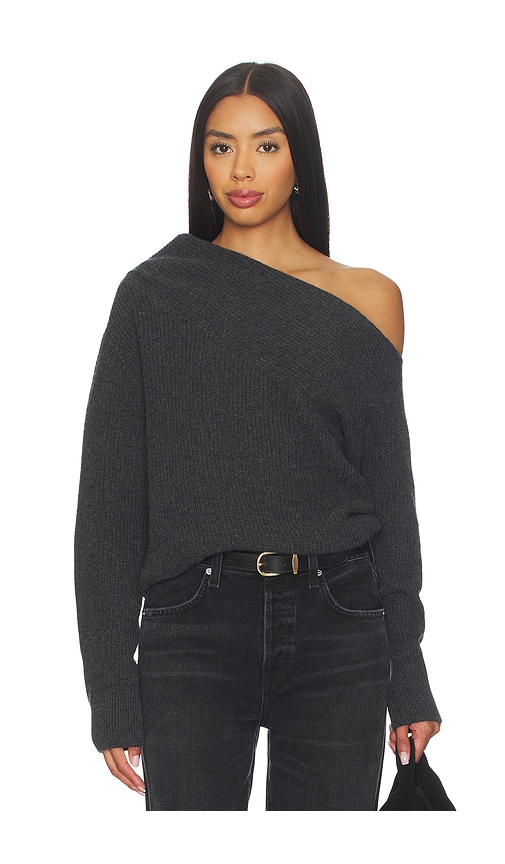 Brochu Walker Hart Off Shoulder Pullover In Gray