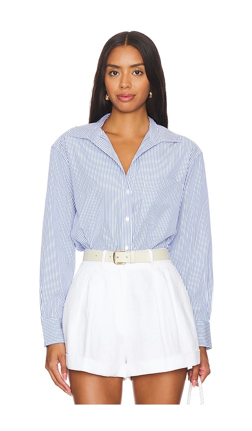 Shop Brochu Walker Everyday Shirt In Blue Stripe