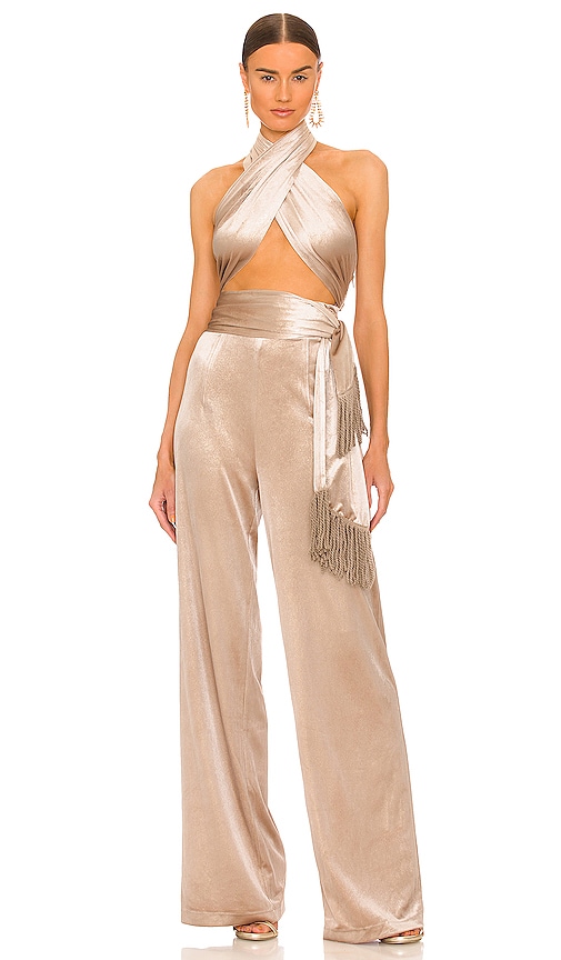 Bronx and Banco x REVOLVE Cleopatra Jumpsuit in Metallic Neutral