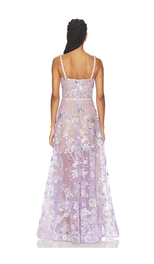Bronx Banco Midnight Embroidered Floral Gown | Thumbnail 3