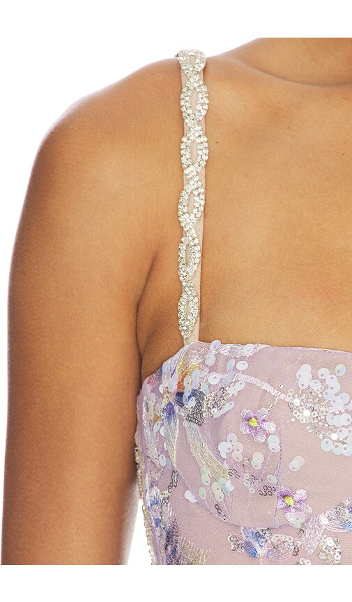 Bronx Banco Midnight Embroidered Floral Gown | Thumbnail 4
