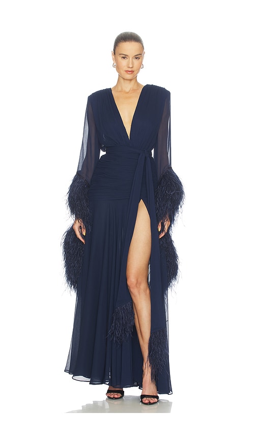 Bronx Banco Geisha Maxi Dress In Blue