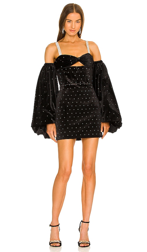 Bronx And Banco Gabby Velvet Mini Dress 