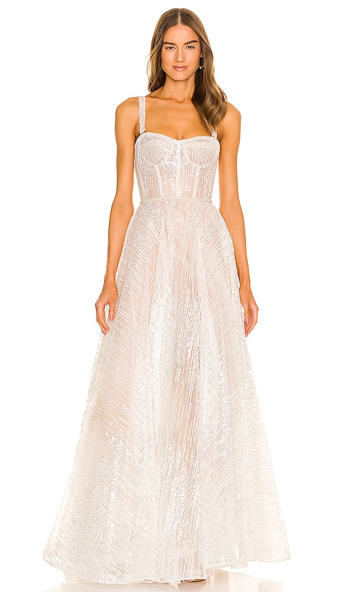 Shop Bronx And Banco Mademoiselle Bridal Gown In Cream