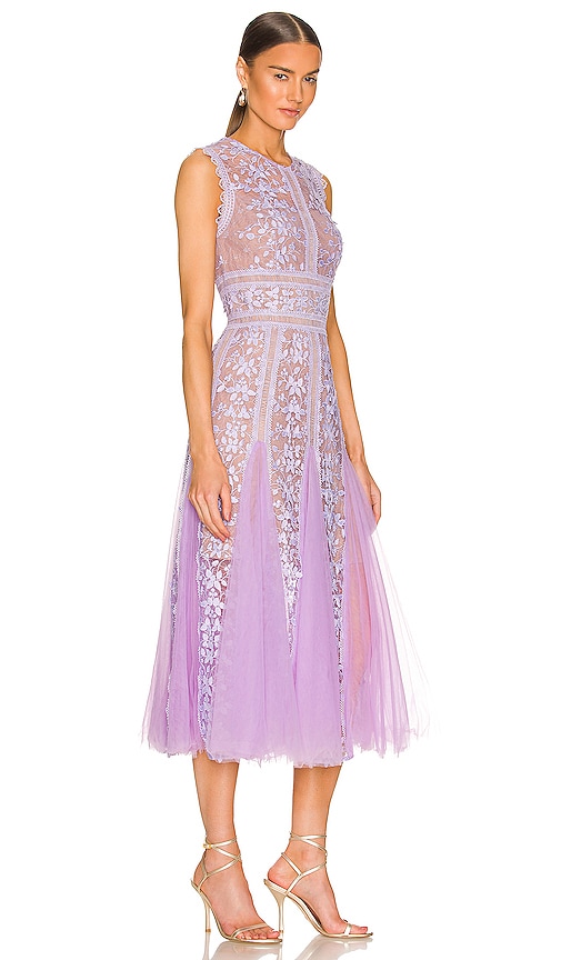 Shop Bronx And Banco Megan Midi Dress In Lavender