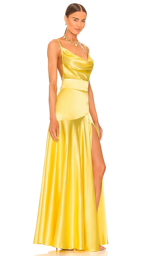 MAXI 裙子 – 淡黄色