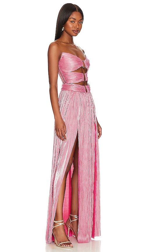 Shop Bronx And Banco Sonny Gown In Metallic Rose