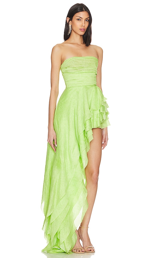 Shop Bronx And Banco Tulum Neon Gown In Green