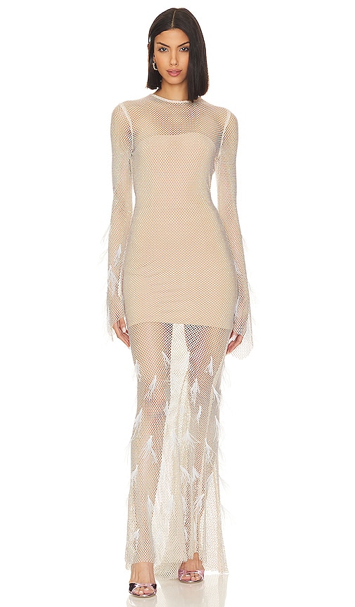 Bronx And Banco Giza Gown In Cream