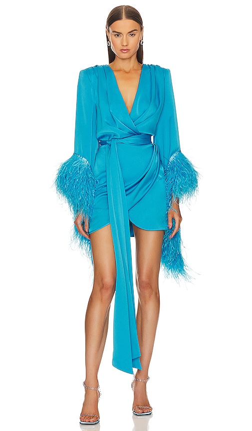 Bronx and Banco X Revolve Geisha Mini Dress in Aqua