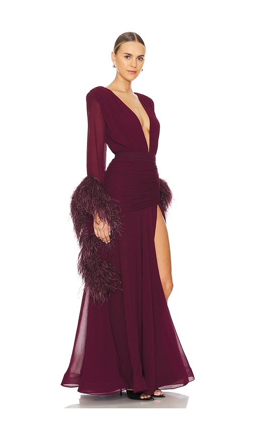 Bronx And Banco Geisha Gown In Burgundy
