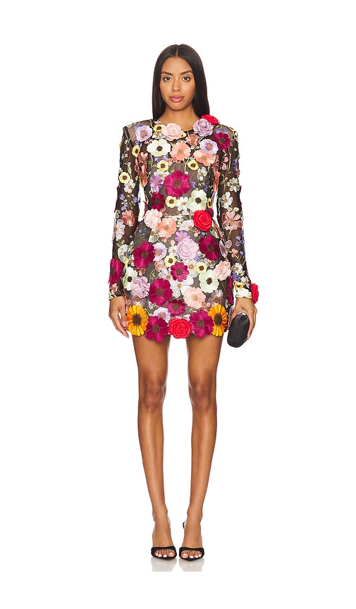 BRONX AND BANCO BOUQUET MARAYA LONG SLEEVE MINI DRESS 