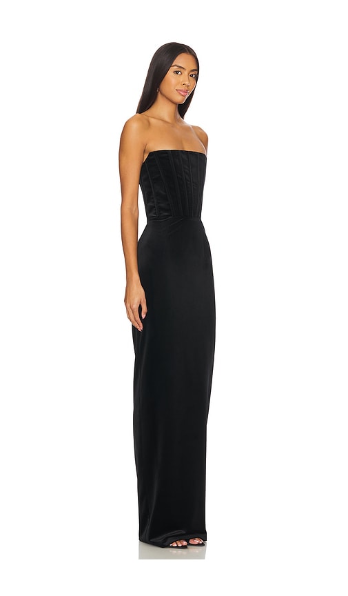 BRONX AND BANCO FLORENTINA STRAPLESS VELVET GOWN 