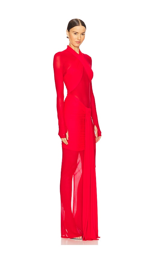 Shop Bronx And Banco Julianna Gown In Red