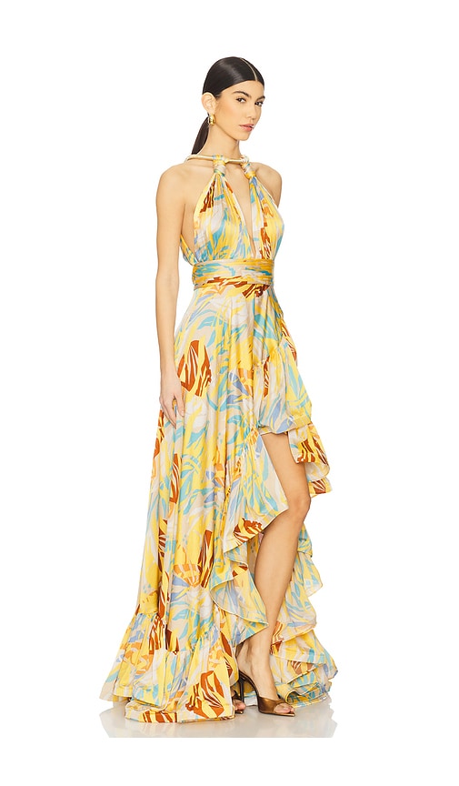 Bronx And Banco Palma Isla Gown In 芥末多色