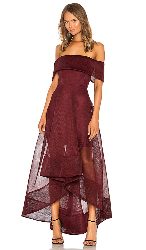 revolve burgundy dress