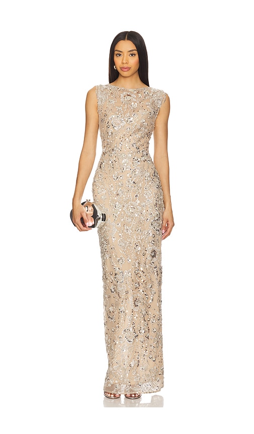 Violet Maxi Dress in Metallic Silver. - size S (also in L)