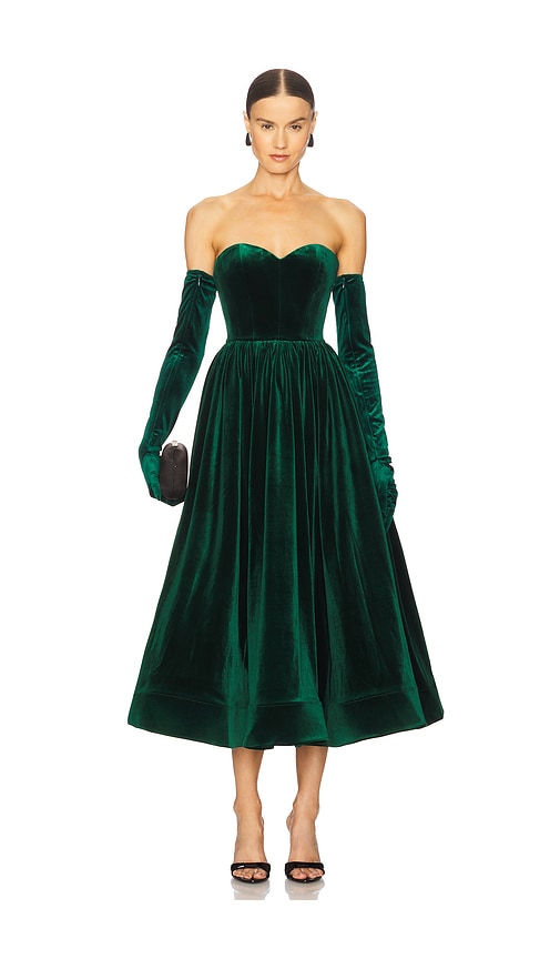 Bronx and Banco Inara Velvet Midi Dress