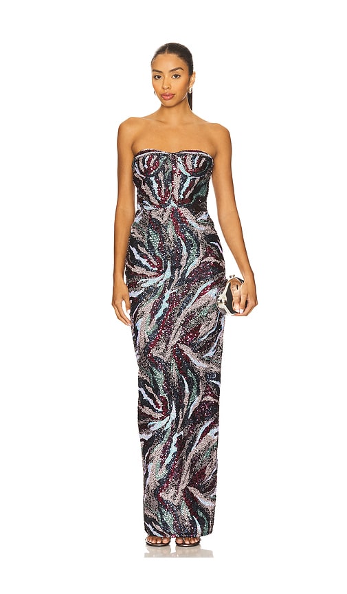 Bronx And Banco Dahlia Maxi Dress In Multi