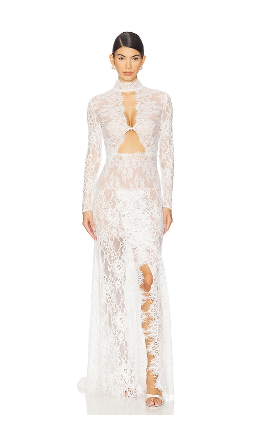 Bronx And Banco Eleanor Lace Gown In White