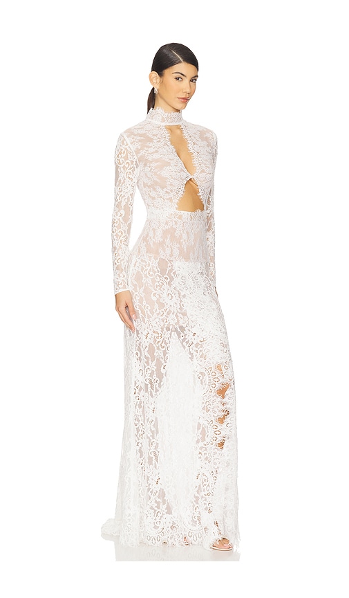 Bronx And Banco Eleanor Lace Gown In White