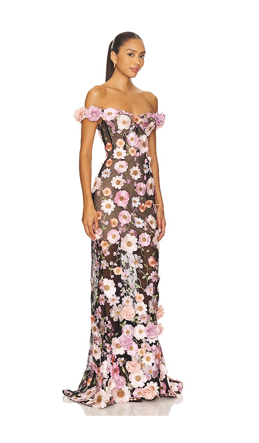 Bronx And Banco Jasmine Gown In Multi