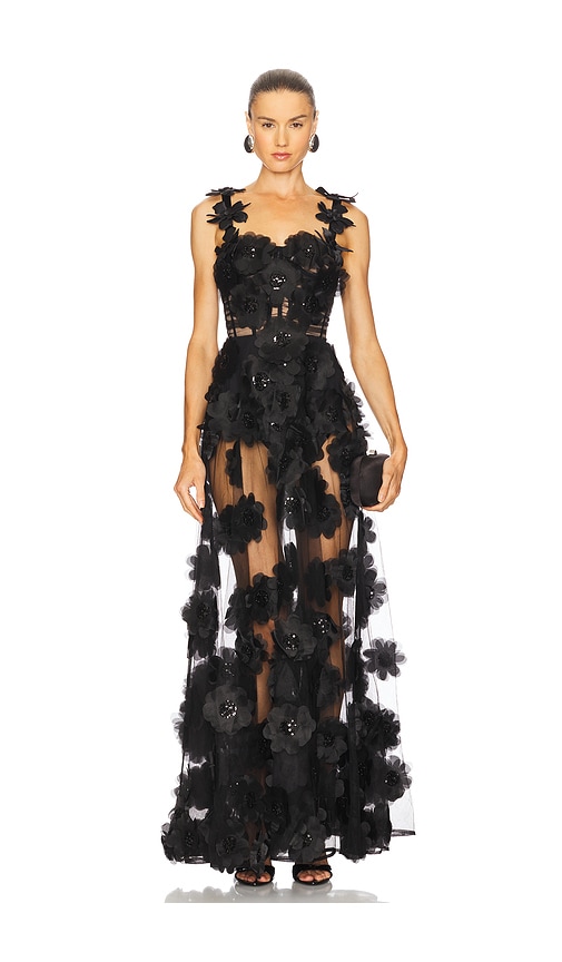 Rosalie Noir Gown in Black. - size S (also in L, M, XS)