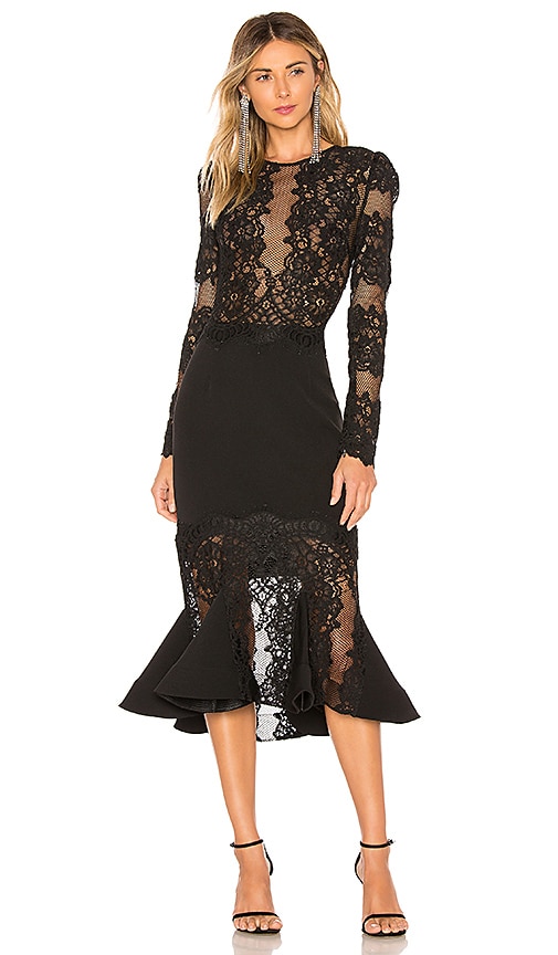 bronx and banco black lace dress