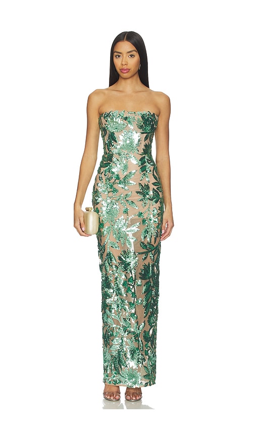 Bronx And Banco Dahlia Maxi Dress In Green