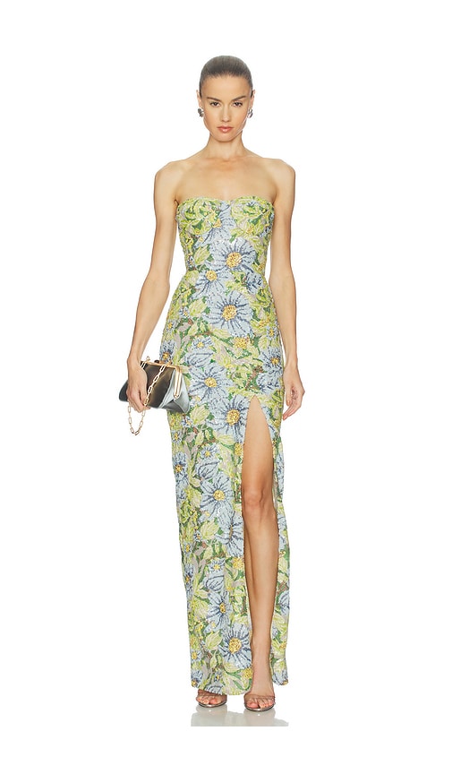 Bronx Banco Valentina Pailette Veronica Maxi Dress With Slit | Thumbnail 3
