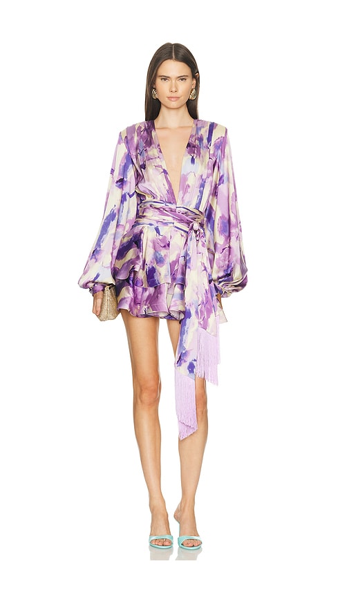 Bronx And Banco Wisteria Bedouin Coastal Mini Dress In Purple