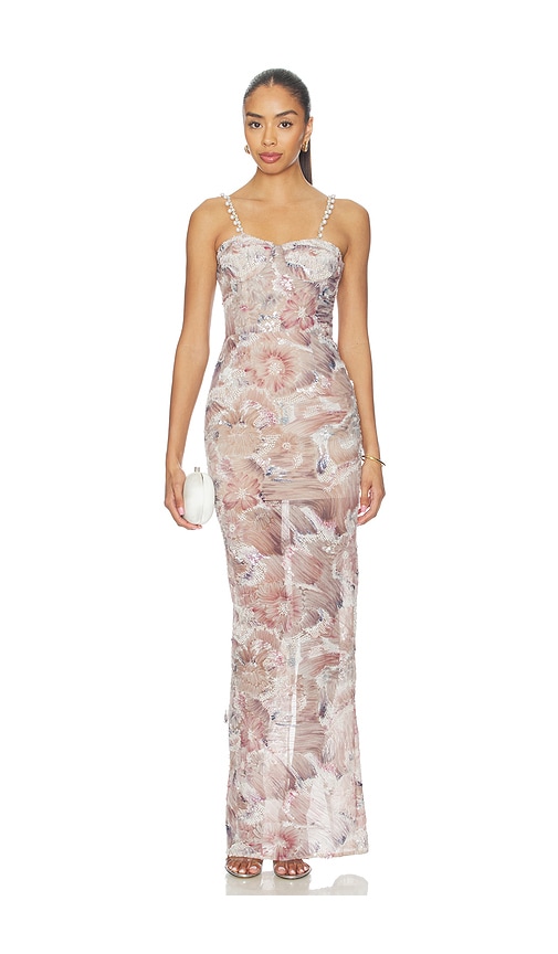 Bronx Banco Eve Dahlia Maxi Dress With Straps | Thumbnail 5