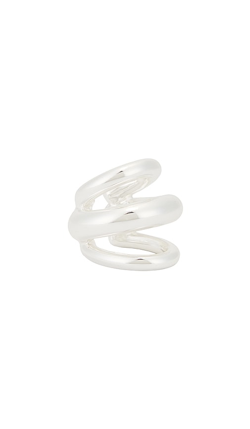 Bronx And Banco Triple Dome Ear Cuff In Metallic
