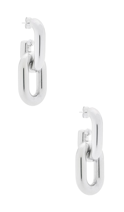 Bronx And Banco Double Link Earrings In Metallic
