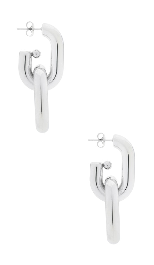Bronx And Banco Double Link Earrings In Metallic