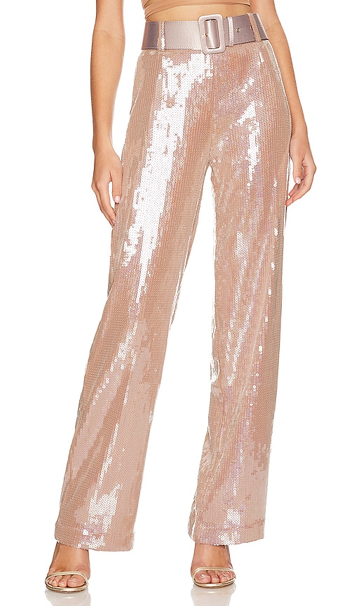 Bronx and Banco Capri Sequin Pant in Nude