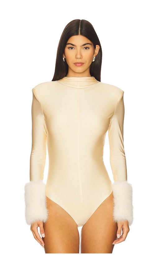 Bronx And Banco Eleanor Bodysuit In Neutral