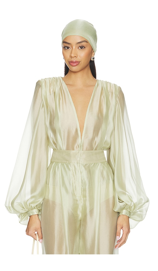 Bronx Banco Ashanti Organza Bodysuit en Sage. Taille S. Also en XS.