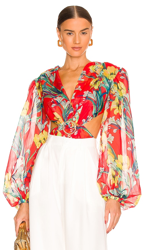 Bronx and Banco x REVOLVE Flavia Bodysuit in Red & Multi