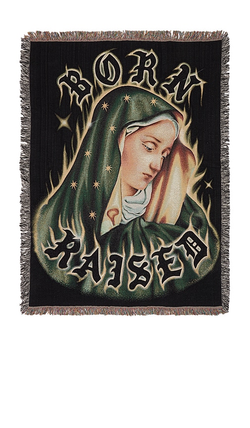 Born X Raised Guadalupe Blanket In Black